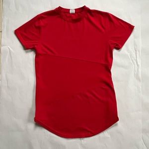 Mens red tshirt with zippers
